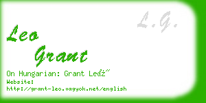 leo grant business card